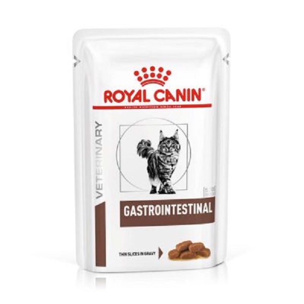 غذای پوچ درمانی گربه رویال کنین گاسترواینتستینال ROYAL CANIN GASTROINTESTINAL 85G