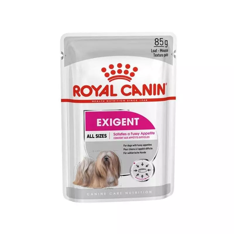 غذای پوچ سگ رویال کنین اکسیجنت ROYAL CANIN EXIGENT 85G