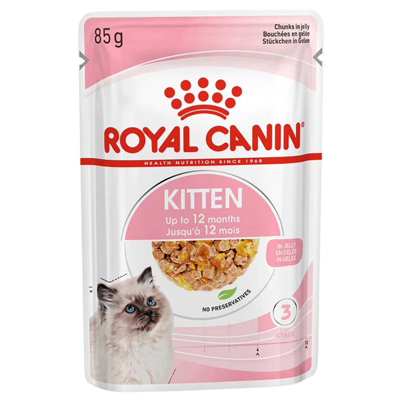 غذای پوچ بچه گربه رویال کنین کیتن ژلی ROYAL CANIN KITTEN JELLY 85G