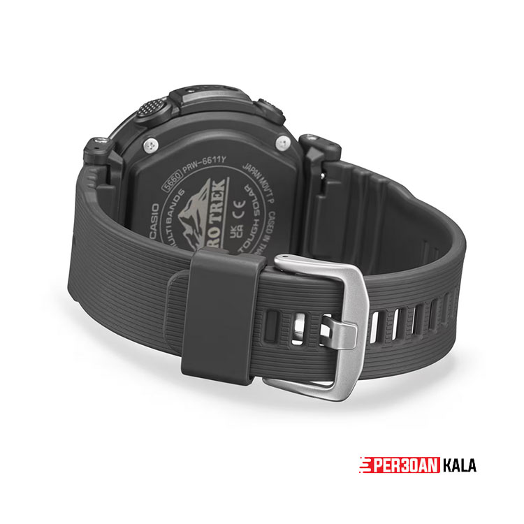 ساعت دیجیتال کاسیو Casio PRO TREK PRW6611Y-1 Men’s Black Tough Solar آکبند (جعبه باز شده) — تصویر ۵