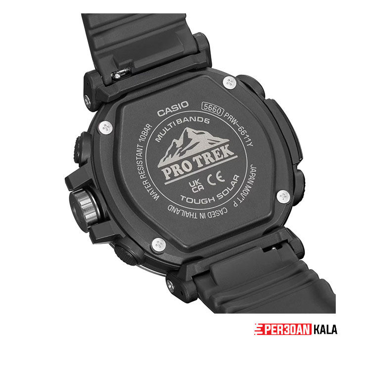 ساعت دیجیتال کاسیو Casio PRO TREK PRW6611Y-1 Men’s Black Tough Solar آکبند (جعبه باز شده) — تصویر ۷