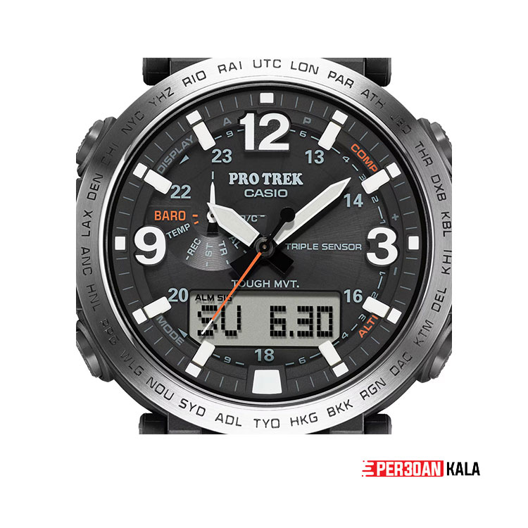 ساعت دیجیتال کاسیو Casio PRO TREK PRW6611Y-1 Men’s Black Tough Solar آکبند (جعبه باز شده) — تصویر ۸