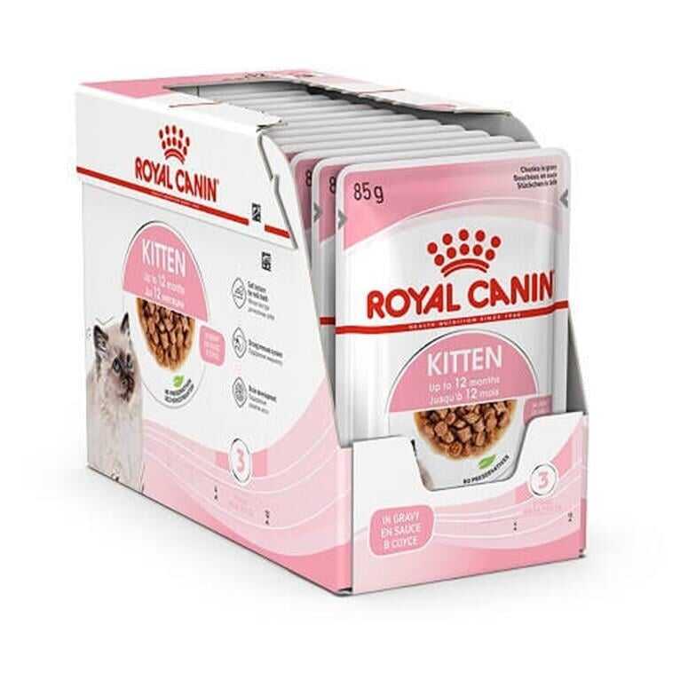 غذای پوچ بچه گربه کیتن گروی ROYAL CANIN KITTEN GRAVY 85 * 12G