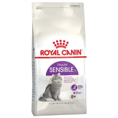 غذای خشک گربه رویال کنین سنسیبل ROYAL CANIN SENSIBLE 2KG