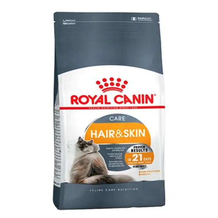 غذای خشک گربه رویال کنین هیرانداسکین ROYAL CANIN HAIR AND SKIN 4KG