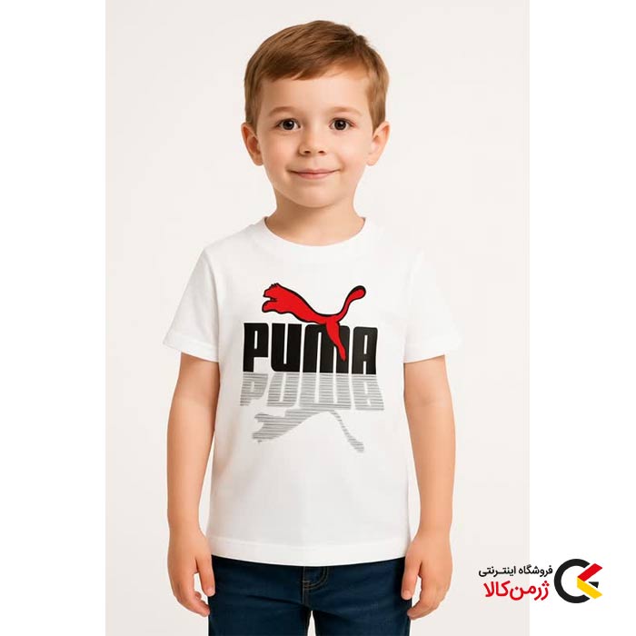 تیشرت پسرانه سفید پوما سایز L