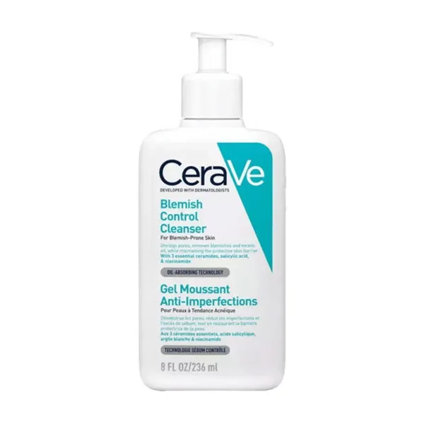 ژل شستشو صورت سراوی مدل بلمیش کنترل Blemish Control اصل | حجم 236 میلی لیتر — تصویر ۳