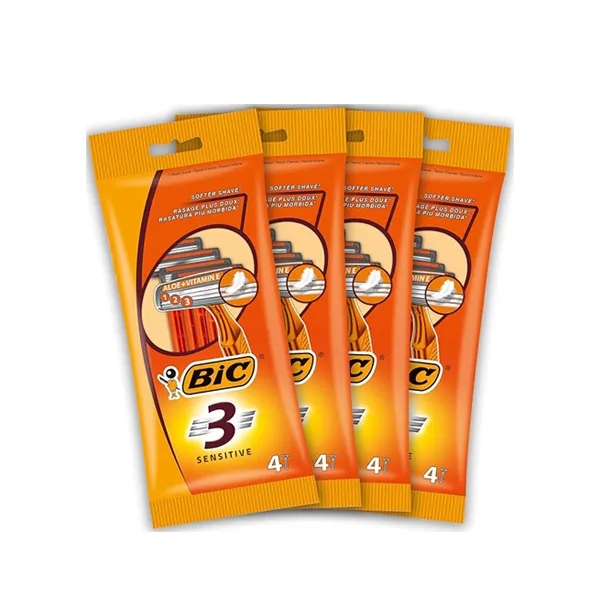خودتراش 3 لبه بیک ضد حساسیت اصلی بسته 4 عددی