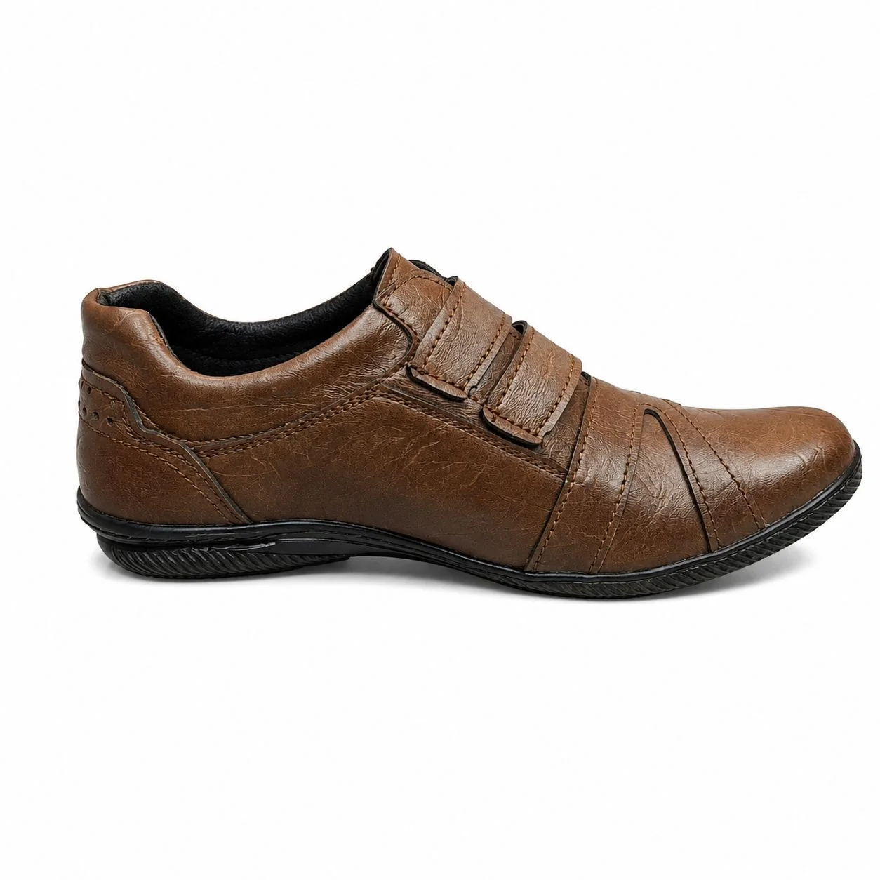 کفش روزمره مردانه چسبی مدل بیتا(BITA)|سایز40-45| قهوه ای|دور دوخت|حراج ویژه — تصویر ۵
