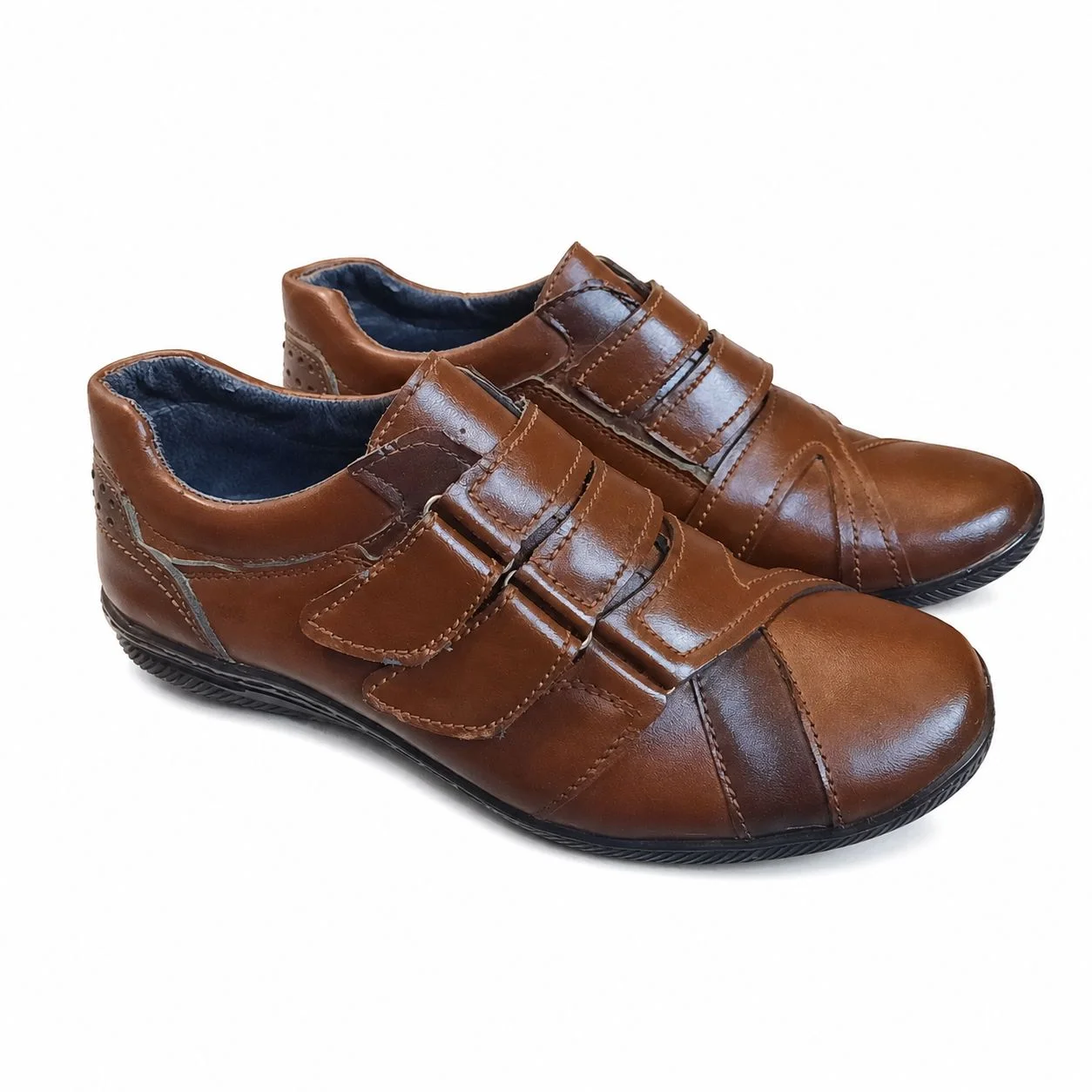 کفش روزمره مردانه چسبی مدل بیتا(BITA)|سایز40-45| قهوه ای|دور دوخت|حراج ویژه — تصویر ۷
