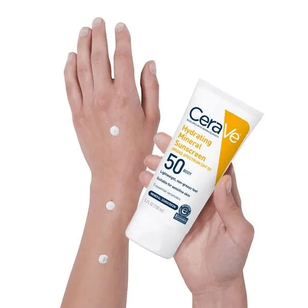 ضد آفتاب آبرسان سراوی مدل Hydrating Minreal SPF50 حجم 75 میلی لیتر — تصویر ۴