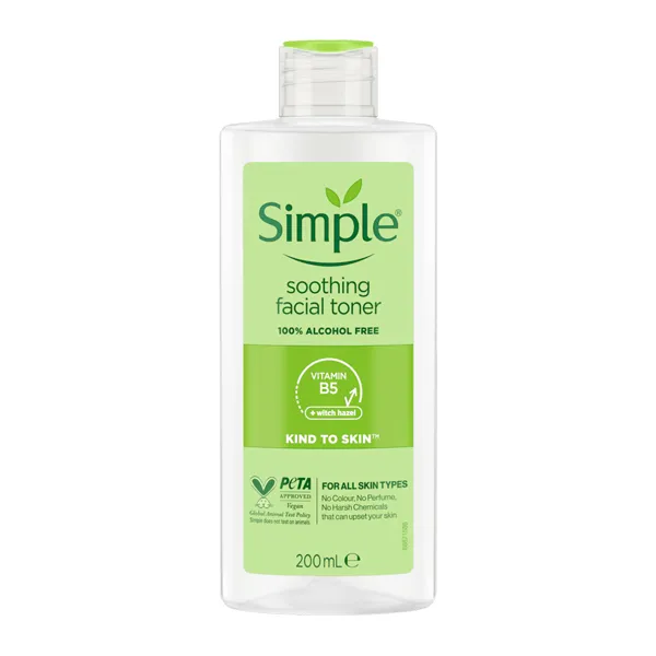 تونر تسکین دهنده سیمپل مدل soothing facial toner حجم 200 میلی لیتر — تصویر ۲