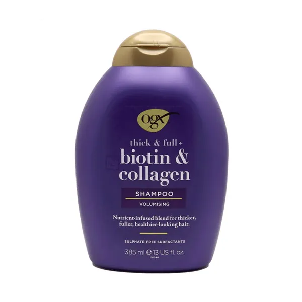 شامپو او جی ایکس بیوتین کلاژن | OGX Biotin & Collagen اصلی حجم 385 میلی لیتر