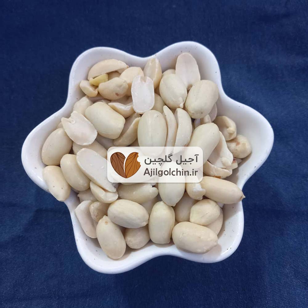 بادام زمینی خام بدون پوست