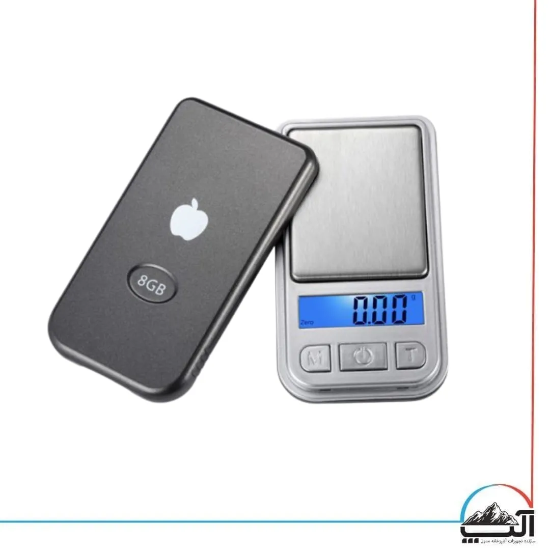 ترازو 200 گرمی جیبی طرح اپل — تصویر ۳