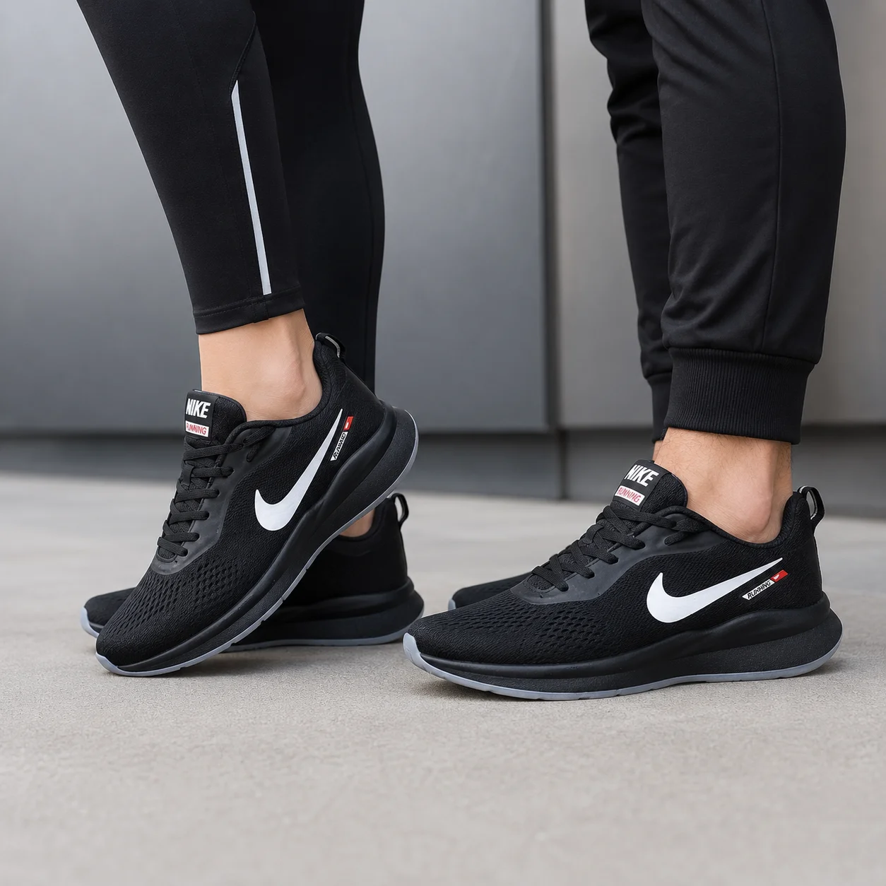کتانی اسپرت زنانه و مردانه مشکی طوسی مدل نایک(nike)|کد06|سایز38-41|رانینگ|تنفسی|قابل شستشو