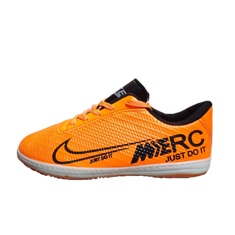 کفش ورزشی فوتسال سالنی مردانه و بچگانه مدل نایک(nike)| نارنجی| سایز 30-45| دوردوخت|بندی — تصویر ۳