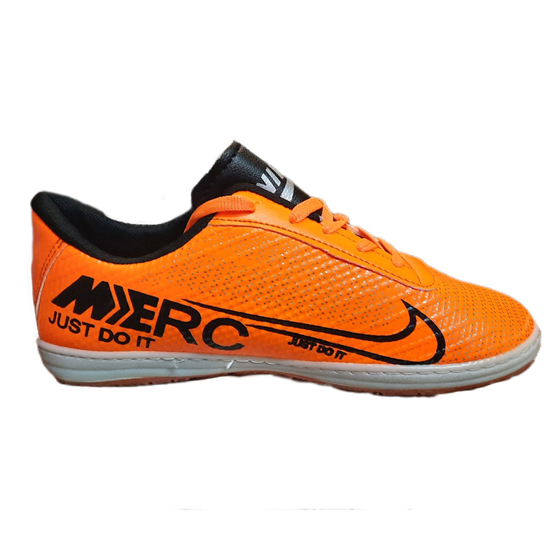 کفش ورزشی فوتسال سالنی مردانه و بچگانه مدل نایک(nike)| نارنجی| سایز 30-45| دوردوخت|بندی — تصویر ۴