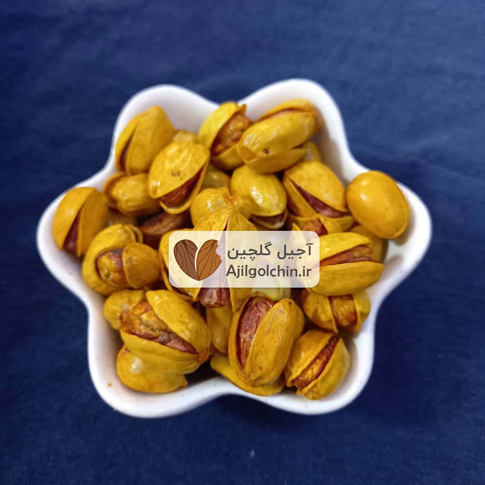 پسته کله قوچی بوداده زعفرانی — تصویر ۲