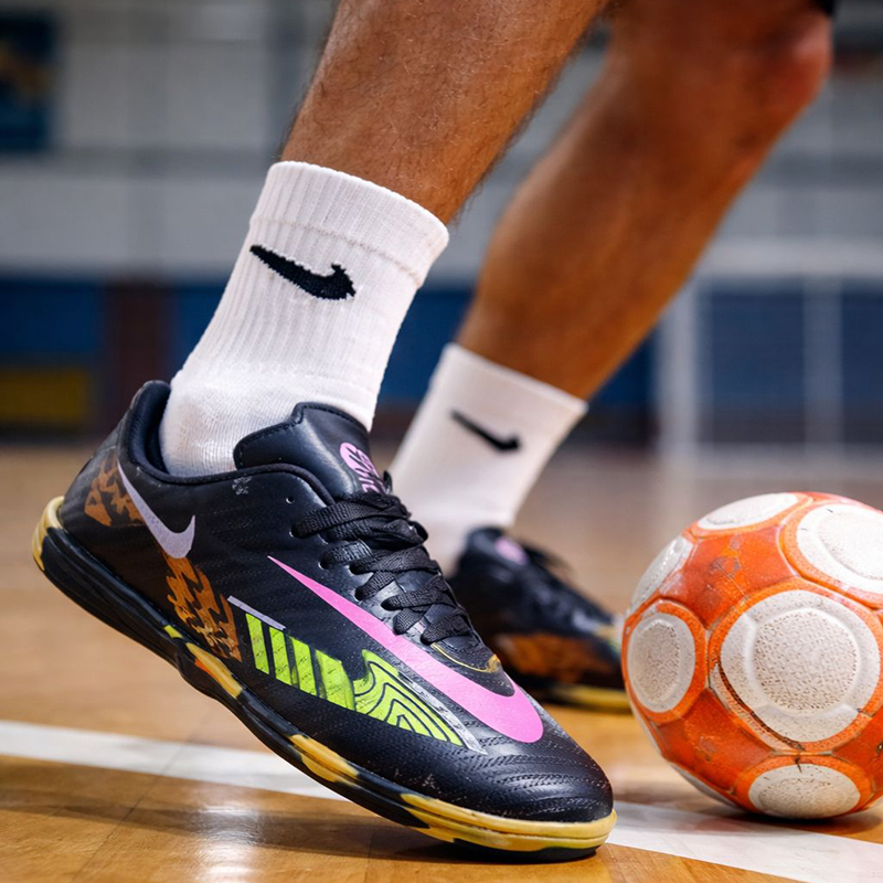 کفش ورزشی سالنی مردانه زیره لاستیک خارجی مدل نایک(nike)|سایز40-45|مشکی|بندی