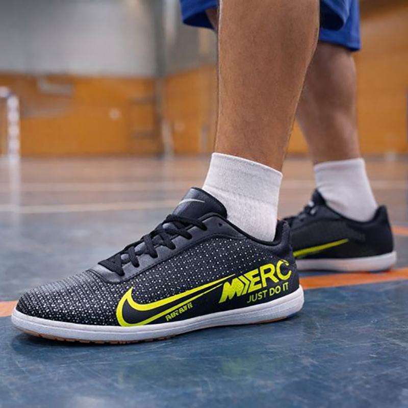 کفش ورزشی سالنی پسرانه و سایزبزرگ پامدل نایک(nike)| مشکی-سبز| سایز 36-48| دوردوخت|بندی
