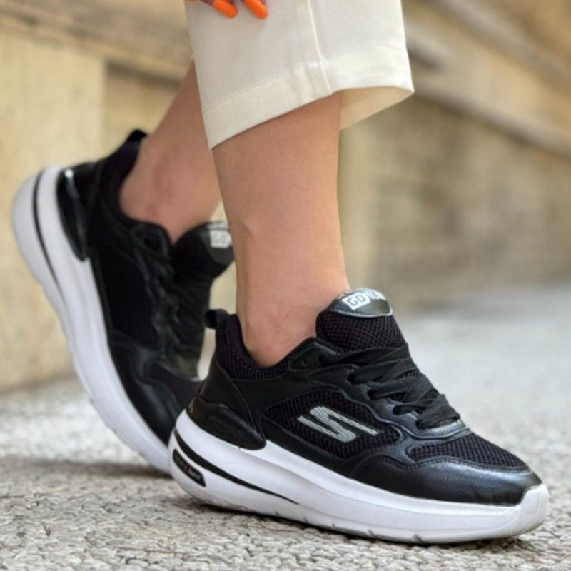 کتونی اسپرت مردانه طبی مدل اسکیچرز (skeechers)| سایز 41-44| مشکی| رانینگ