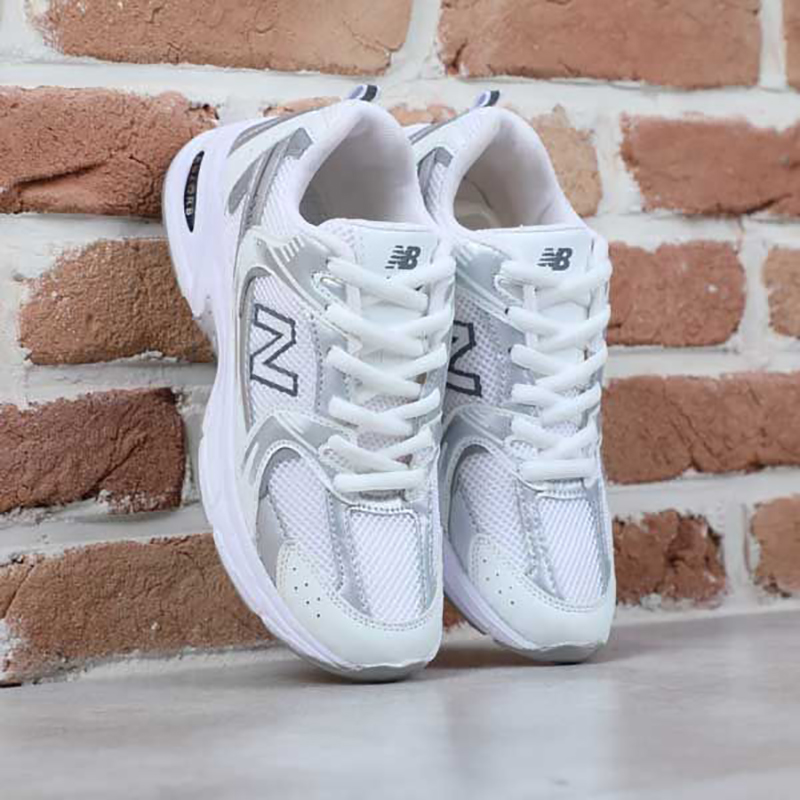 کتانی اسپرت مردانه سایزبزرگ پا مدل نیوبالانس530(NEW BALANCE)|سایز44-47|سفید-طوسی|رانینگ