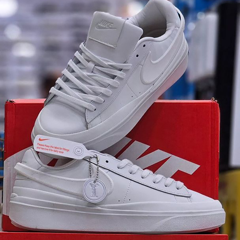 کتانی اسپرت مردانه ونس سفید مدل نایک بلیزر(nike)|سایز41-44|ضدآب|طبی اصل|بندی|دوردوخت — تصویر ۴