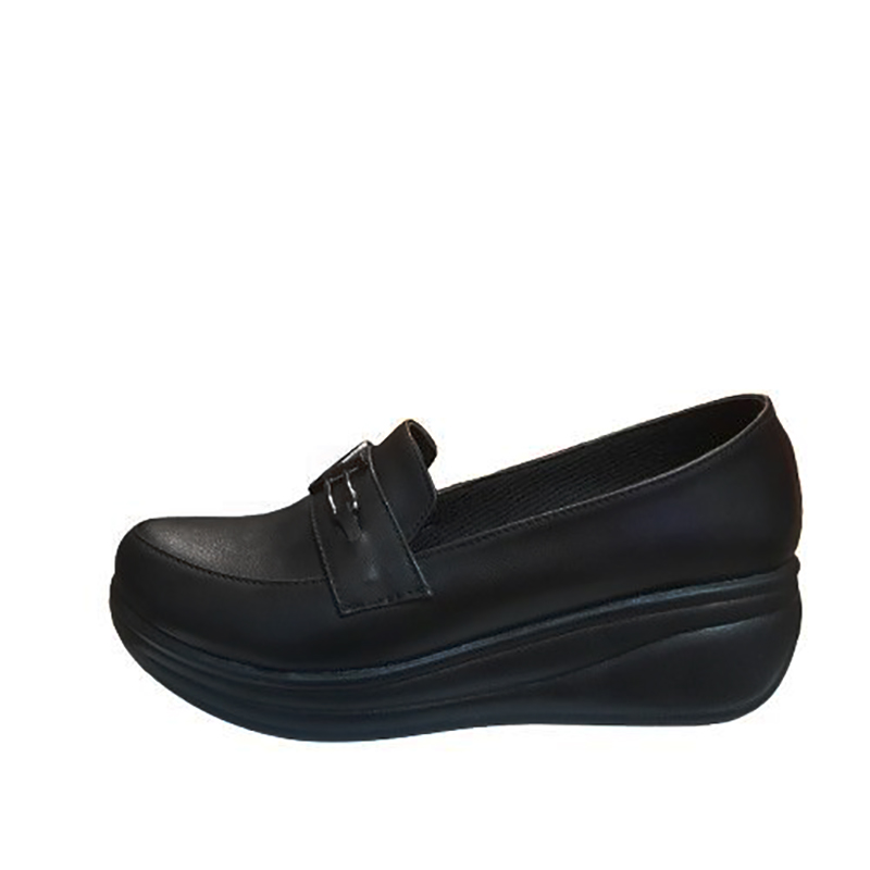 کفش اداری طبی زنانه چرم صنعتی مدل ویکتور(v)|سایز37-41|مشکی|پاشنه4cm — تصویر ۴