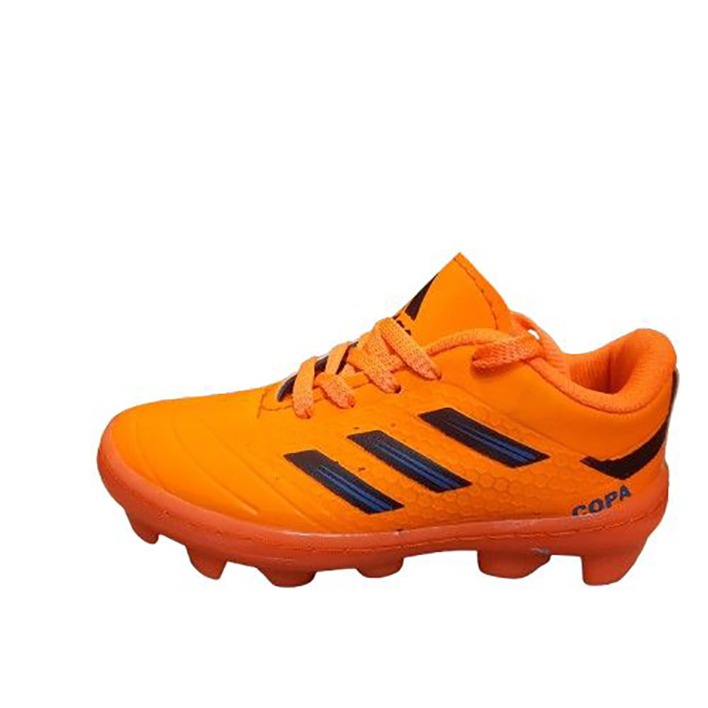 کتونی ورزشی فوتبال استوک دار پسرانه مدل ادیداس (adidas)| سایز30-34| رنگ نارنجی | فوتبال چمن طبیعی| دوردوخت — تصویر ۳