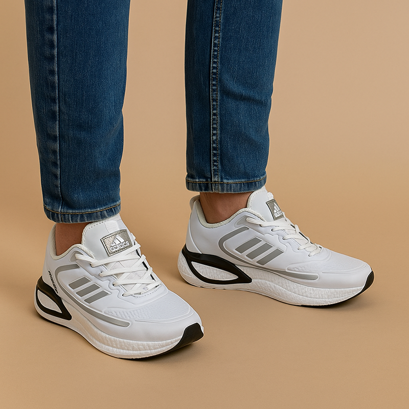 کتانی اسپرت مردانه ضد آب سفید مدل آدیداس(ADIDAS)|طبی|رانینگ|سایز41-44|کف دوخت