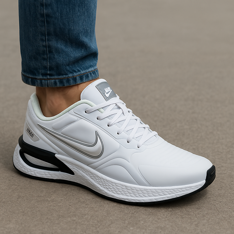 کتانی اسپرت مردانه ضد آب سفید مدل نایک(nike)|طبی|رانینگ|سایز41-44|کف دوخت