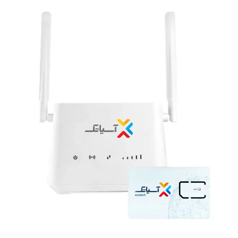 مودم روتر بی سیم 4G/LTE آسیاتک مدل L443 به همراه سیم کارت آسیاتک با بسته 30 گیگ سه ماهه
