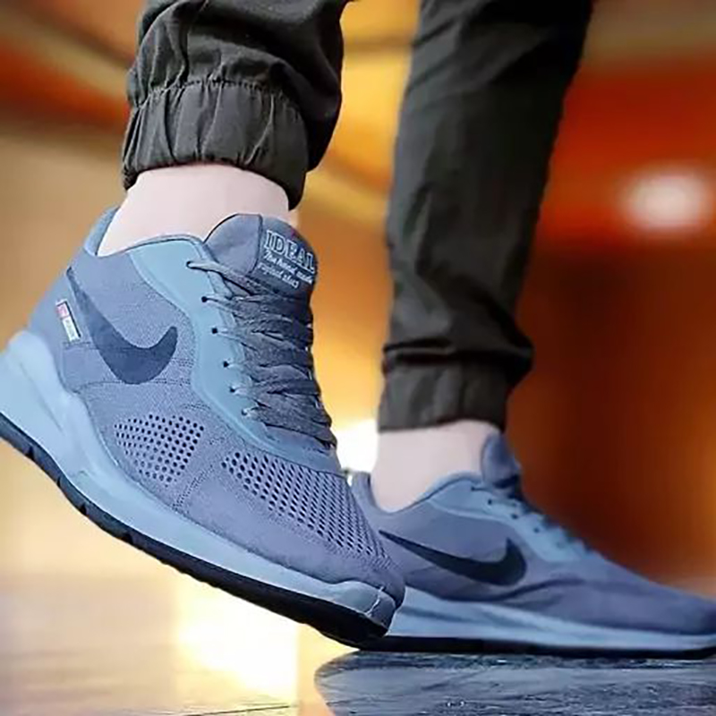 کتانی اسپرت مردانه و سایز بزرگ پا تزریق مدل نایک(nike)|کد04|سایز41-48|رانینگ |طبی| طوسی