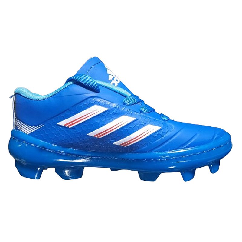 کتونی ورزشی پسرانه و مردانه فوتبال استوک دار مدل آدیداس (adidas)|استوک دار | سایز 35-44|دوردوخت|مخصوص چمن|رنگ ابی — تصویر ۴
