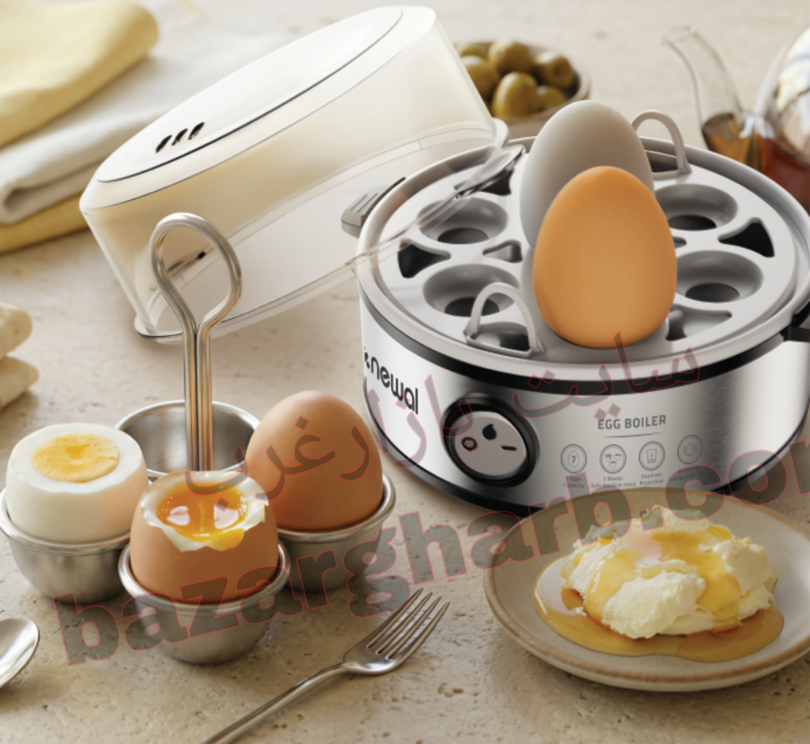 تخم مرغ پز 7 تایی نوال مدل EGG-3546 — تصویر ۳