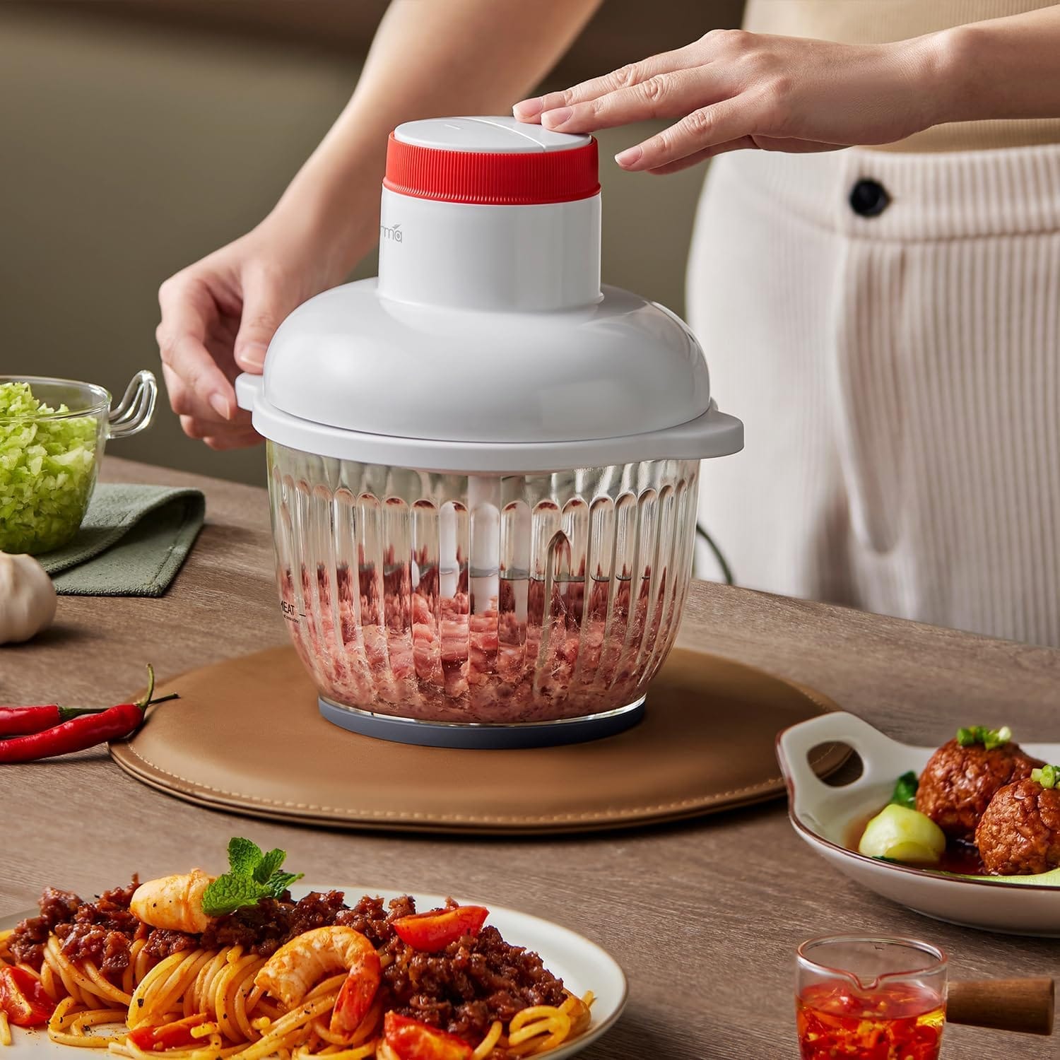 غذاساز چندمنظوره و چرخ گوشت Deerma JR10W شیائومی — تصویر ۶
