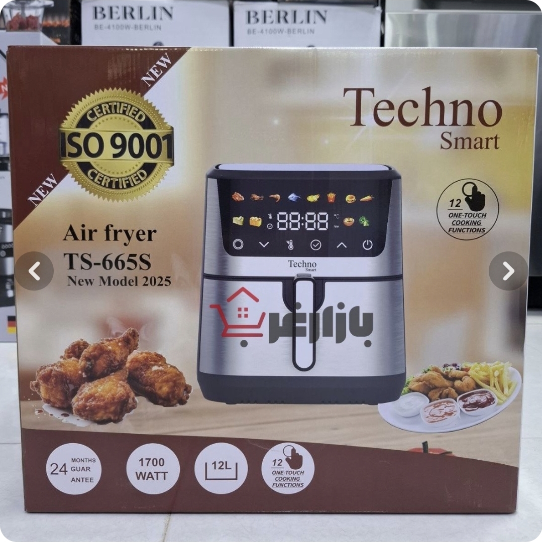 سرخ کن بدون روغن 12 لیتر تکنو اسمارت مدل Ts665s — تصویر ۳