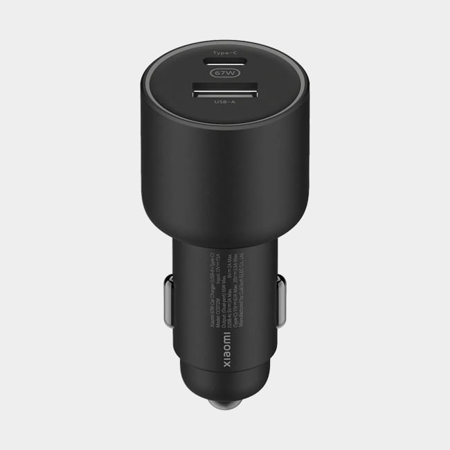 شارژر فندکی 67W فست شارژ USB-A + Type-C شیائومی