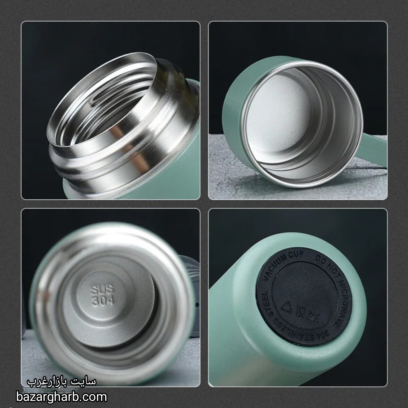 فلاسک 3 لیوان مسافرتی تکنو مدل 3cup — تصویر ۴