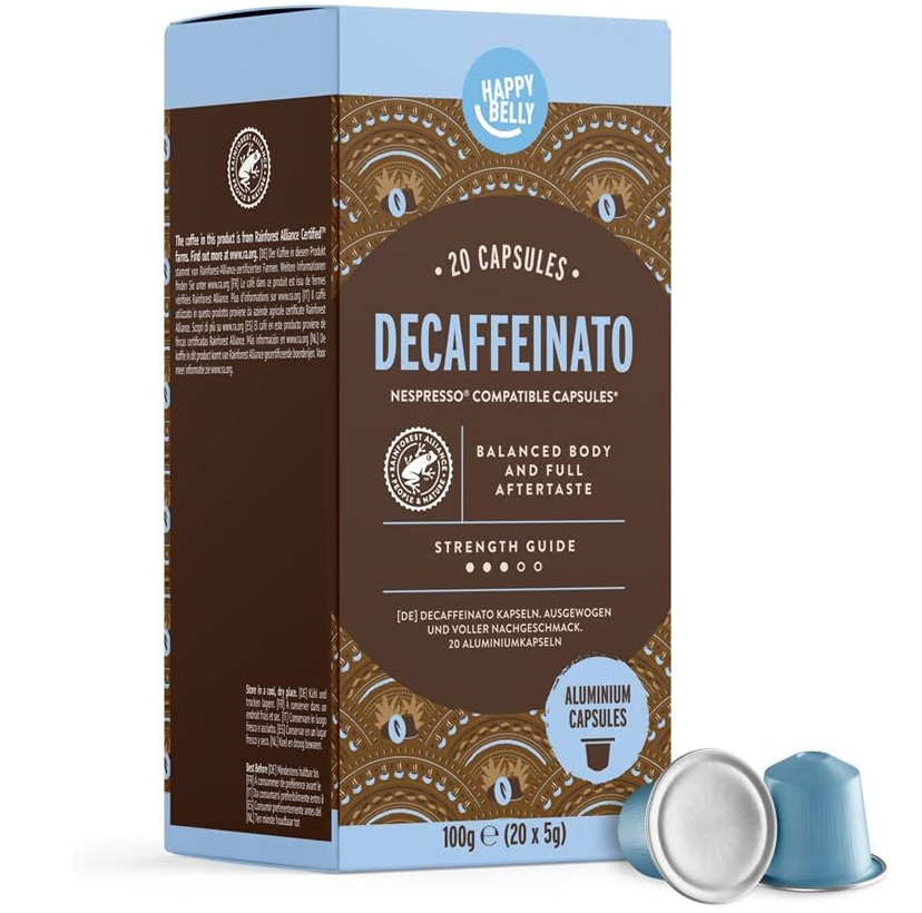 کپسول قهوه آلومینیومی هپی بلی 20 عددی مدل Happy Belly Decaffeinated