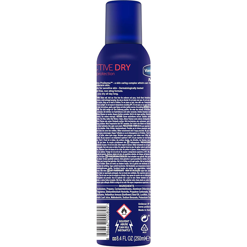 اسپری ضدتعریق آقایان وازلین مدل Active Dry — تصویر ۳