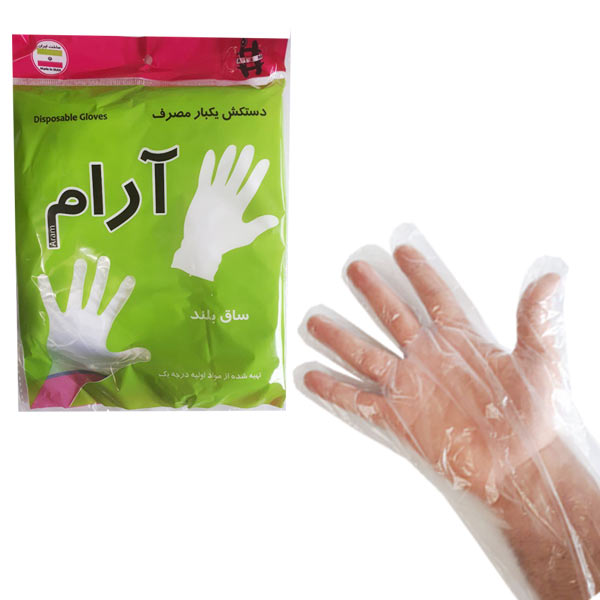 دستکش نایلونی متوسط فریزری — تصویر ۳
