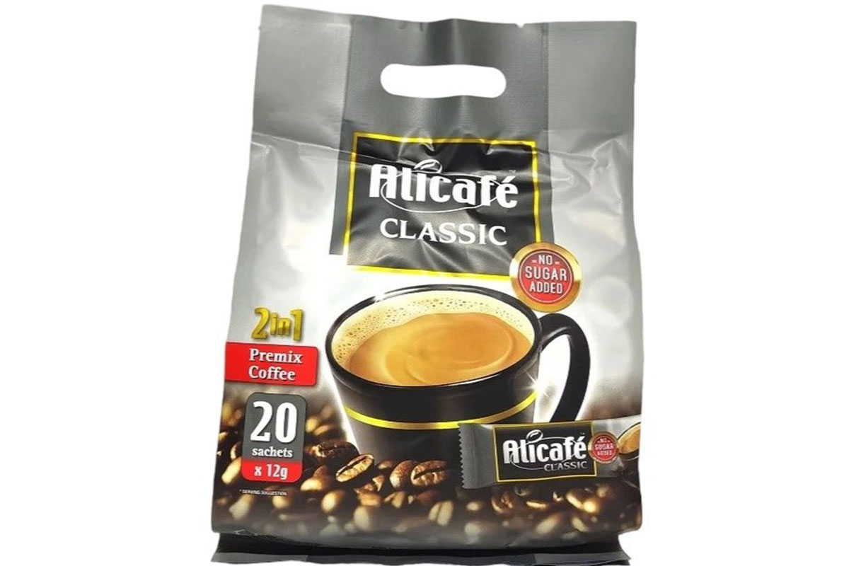 کافی میکس علی کافه 2 در 1 کلاسیک 20 عددی اصل Alicafe Classic 2 in 1 Instant Coffee