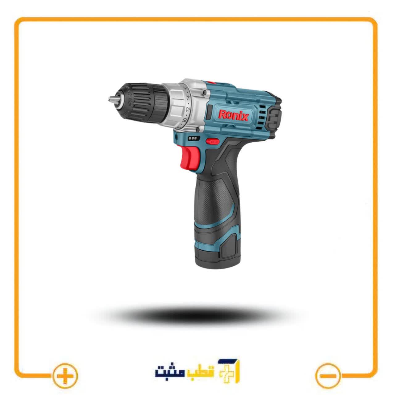 دریل پیچگوشتی شارژی 12 ولت رونیکس Ronix مدل : 8613A — تصویر ۲