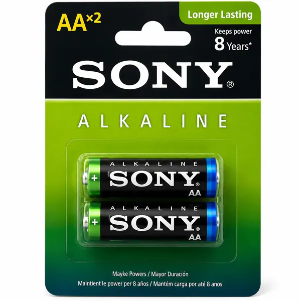 باتری آلکالاین قلمی سونی مدل AA LR6 بسته 2 عددی — تصویر ۲
