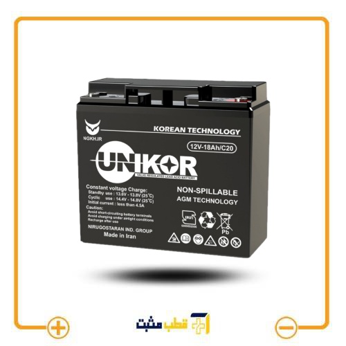 باتری یو پی اس 18 آمپر یونیکور 12V 18AH UNIKOR — تصویر ۲