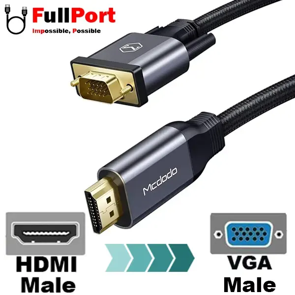 کابل تبدیل HDMI به VGA مک دودو CA-7770 طول 2 متر — تصویر ۳