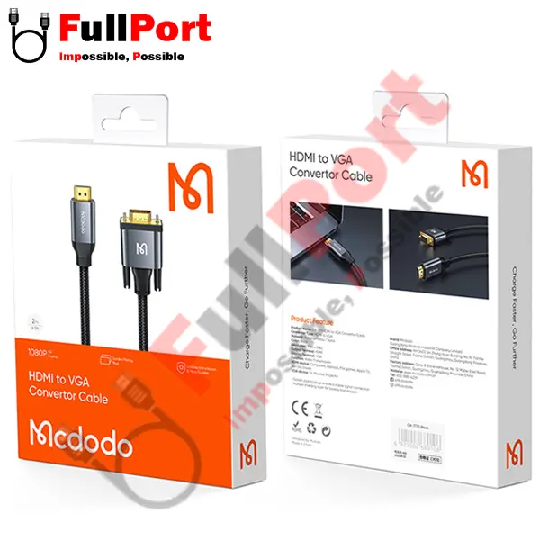 کابل تبدیل HDMI به VGA مک دودو CA-7770 طول 2 متر — تصویر ۴