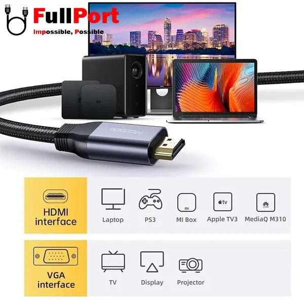 کابل تبدیل HDMI به VGA مک دودو CA-7770 طول 2 متر — تصویر ۶